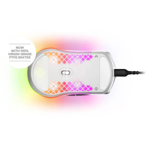 עכבר גיימינג חוטי דגם AEROX 3 STEELSERIES בצבע לבן