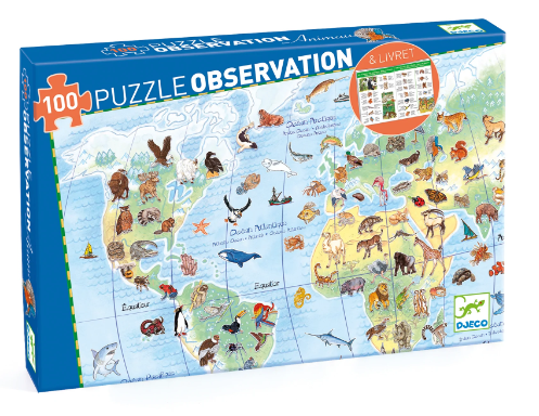 פאזל חוברת אבחנה חזותית העולם! (100 חלקים) DJECO