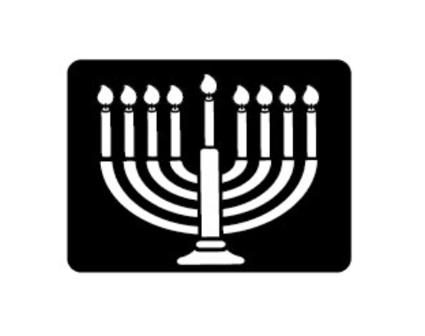 שבלונה לחנוכה - חנוכייה