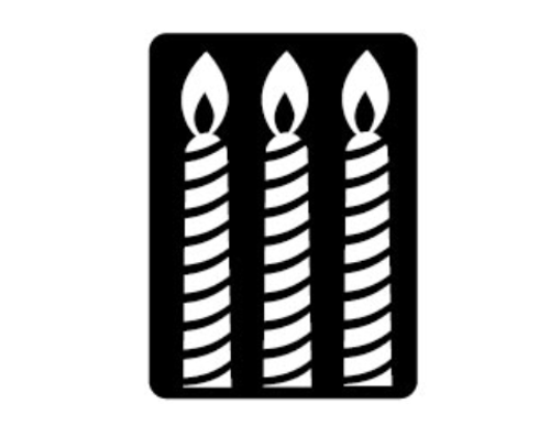 שבלונה לחנוכה - נרות