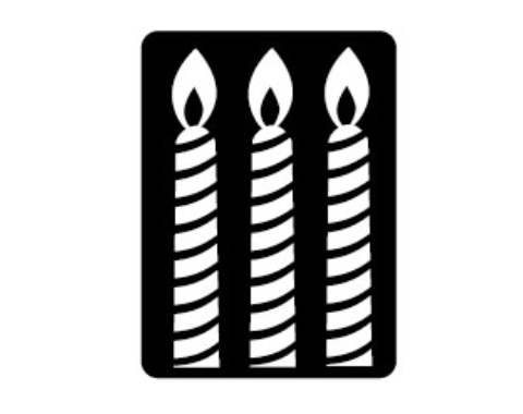 שבלונה לחנוכה - נרות