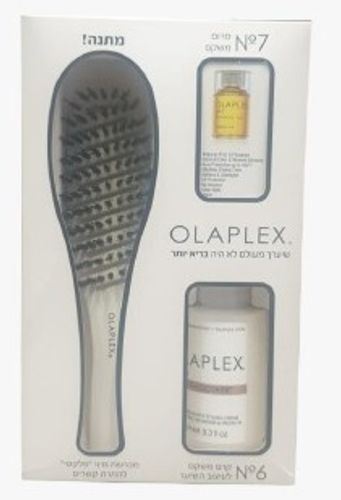 ערכה שיקום לשיער OLAPLEX מס' 7 + מס 6 מברשת מיוחדת מקצועית לשיער