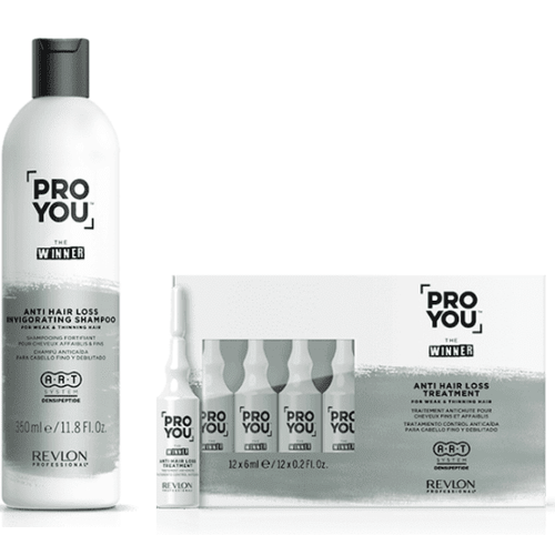 ערכה למניעת נשירה אמפולות + שמפו רבלון REVLON PRO YOU