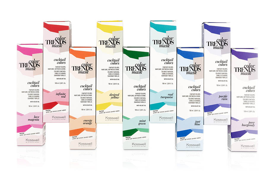 מסכת צבע זמני לשיער KOSSWELL COLOR TRENDS צבעים משוגעים