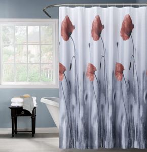 וילון אמבטיה בעיצוב כלניות - 180X240