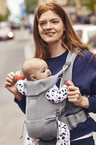 מנשא תינוק Baby Bjorn Move עם ריפוד 3D MESH בד מש בצבע שחור Black
