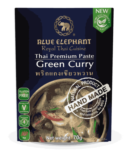 BLUE ELEPHANT -  מחית קארי ירוקה 70 גרם (מתאים לצמחונים, ללא גלוטן)