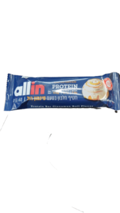חטיף חלבון בטעם סינמון רול - 60 גרם | allin אול-אין | ALLIN