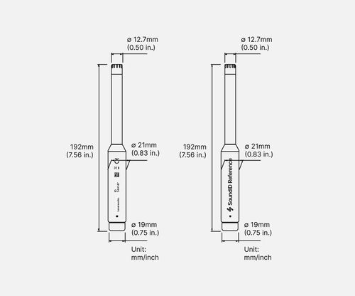 זוית נוספת Sonarworks SoundID Reference Microphone Size