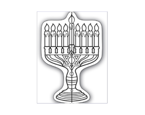 עבודת יצירה - איגרת חנוכה נפתחת - 36 יח' 