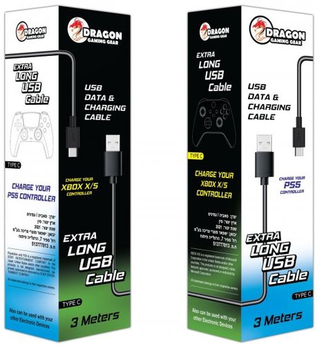 כבל Dragon GPS5-01 USB-A To USB Type-C 3M