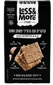 קרקר גרעיני פשתן ושום LESS&MORE
