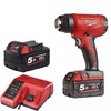 אקדח חום קומפקטי נטען 18V כולל 2 סוללות 5.0AH מבית MILWAUKEE