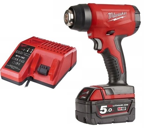 אקדח חום קומפקטי נטען 18V כולל סוללה 5.0AH מבית MILWAUKEE