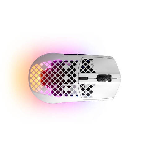 עכבר גיימינג אלחוטי דגם AEROX 3 WIRELESS STEELSERIES בצבע לבן