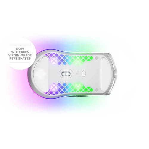 עכבר גיימינג אלחוטי דגם AEROX 3 WIRELESS STEELSERIES בצבע לבן