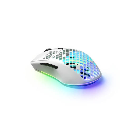 עכבר גיימינג אלחוטי דגם AEROX 3 WIRELESS STEELSERIES בצבע לבן