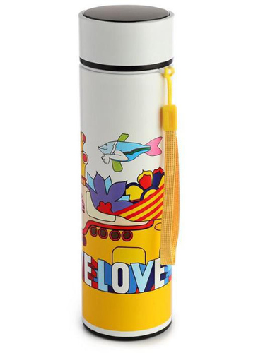 בקבוק תרמי עם מד טמפרטורה ביטלס Yellow Submarine Temp