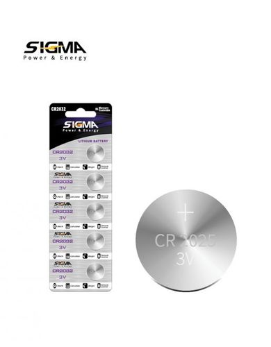 חמש סוללות SIGMA CR2025 3V