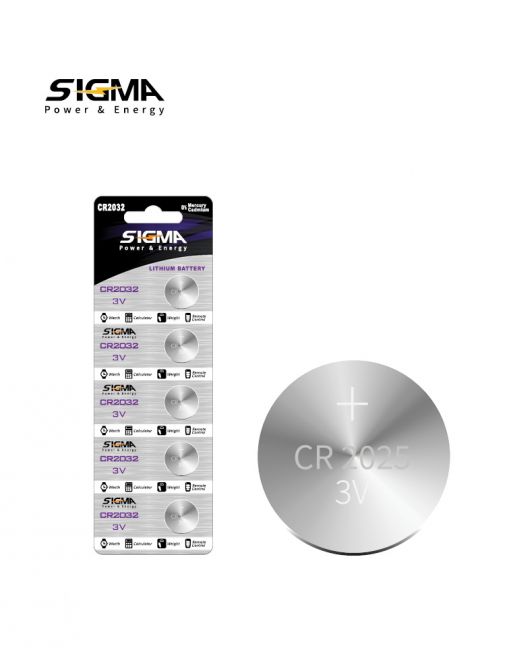 חמש סוללות SIGMA CR2025 3V