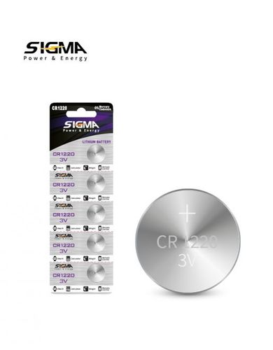 חמש סוללות SIGMA CR1220 3V