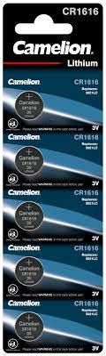 חמש סוללות CAMELION CR1616 3V