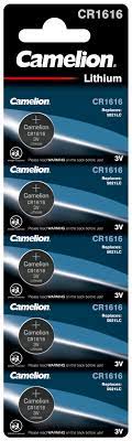 חמש סוללות CAMELION CR1616 3V
