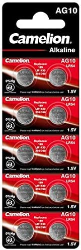 עשר סוללות CAMELION LR1130 LR54 1.5V