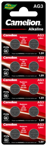 עשר סוללות CAMELION LR41 1.5V