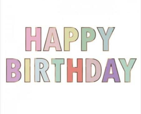 שרשרת HAPPY BIRTHDAY צבעוני עם מסגרת זהב