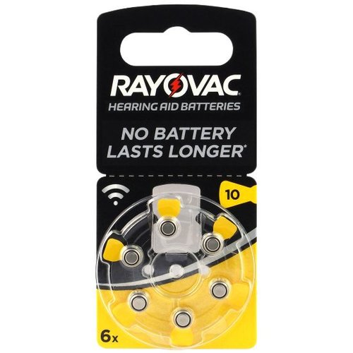 סוללות כפתור למכשירי שמיעה RAYOVAC ZA 10 שישייה