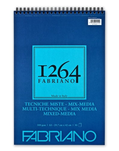 בלוק נייר מיקס מדיה FABRIANO A3 (300 גר') 