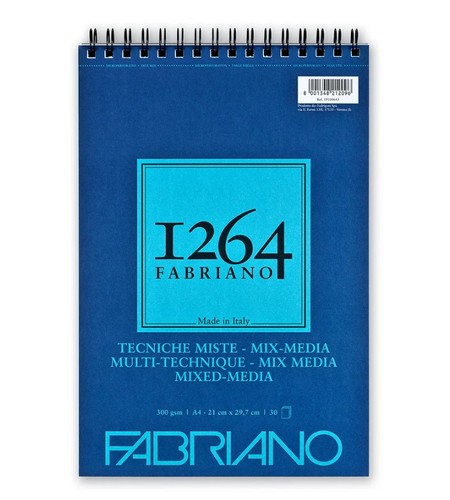 בלוק נייר FABRIANO מיקס מדיה A4 (300 גר')