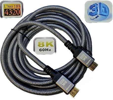 כבל HDMI - HDMI 2m מקצועי 3D ULTRA HD 4320 8K