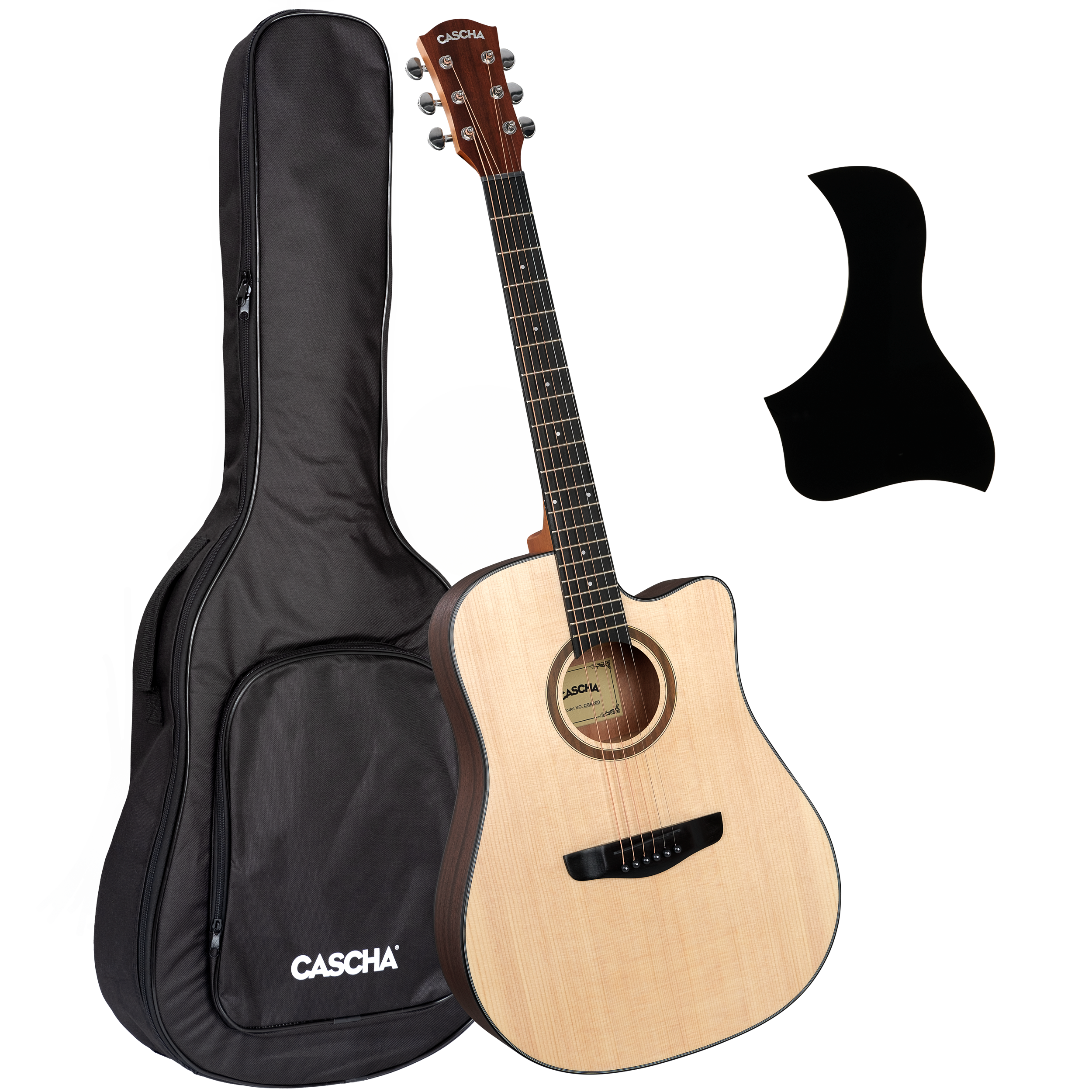 גיטרה אקוסטית CASCHA  4/4 STAGE ACOUSTIC GUITAR CGA200