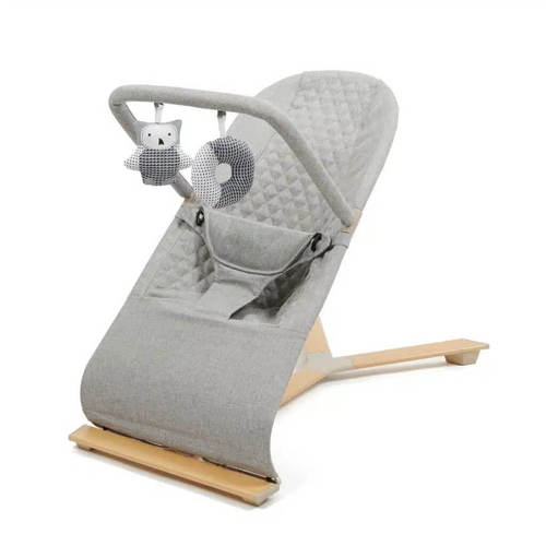 טרמפולינת Gravity מעץ טבעי אפור בהיר Babysafe