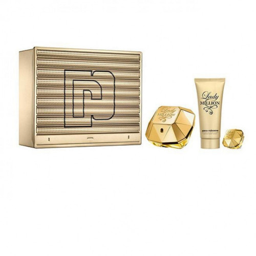 מארז לאישה פאקו רבאן PACO RABANNE LADY MILLION 80 ML E.D.P + BODY LOTION + MINI