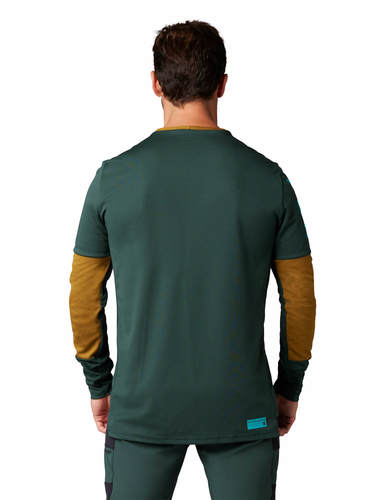 חולצת רכיבה ארוכה פוקס ירוק - FOX RACING DEFEND LS JERSEY V23