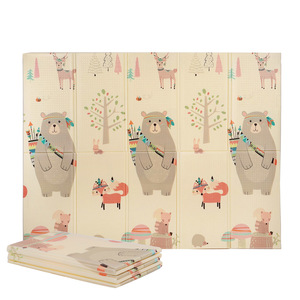 שטיח פעילות מתקפל גדול עשוי XPE איכותי דו-צדדי עם תיק נשיאה - דב אינדיאני