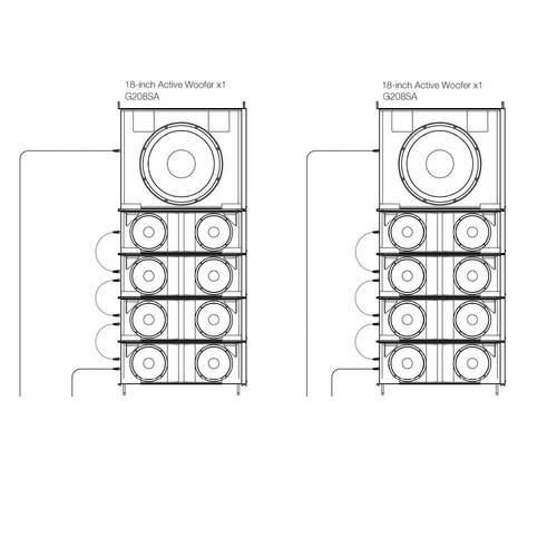 רמקול מוגבר SK G208A ACTIVE LINE ARRAY 8
