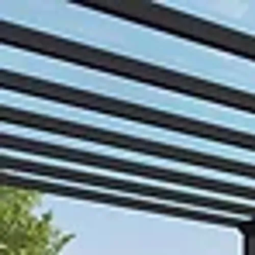 פרגולה אלומיניום Stockholm אפורה 3.4x3.7 עם קירוי שקוף מק