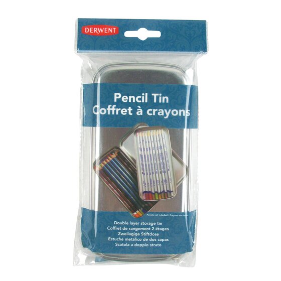 קלמר מתכת 2 קומות DERWENT Pencil Tin