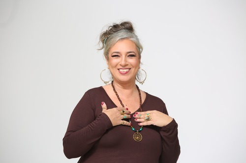 טוניקה חופש בצבעים חלקים plus size