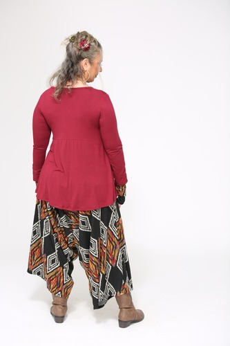 טוניקה חופש בצבעים חלקים plus size