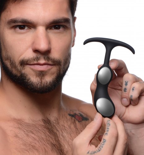 פלאג אנאלי לעיסוי פרוסטטה XR Brands-XR Brands- Heavy Hitters Silicone Weighted Prostate Plug