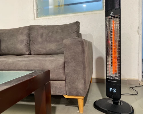 תנור חימום אינפרא אדום רצפתי + שלט LAVA 2500 CARBON PRO צבע שחור