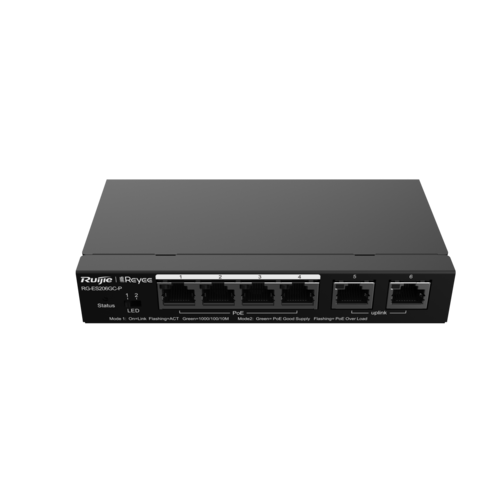 מתג Giga POE מנוהל בענן Ruijie RG-ES206GC-P