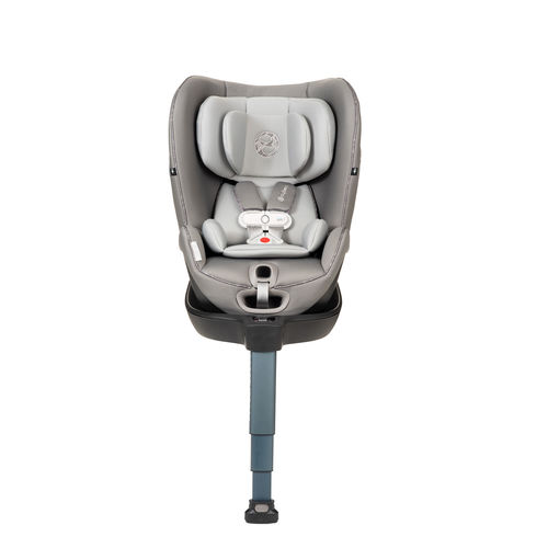 כסא בטיחות סירונה מסתובב 360 Sirona S עם מערכת SENSOR SAFE לשכחת ילדים כולל בסיס קבוע לרכב אפור