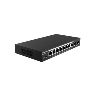מתג 10 יציאות PoE ביצועי תפוקה 600Mbps עד 200 משתמשים במקביל Ruijie Networks | RG-ES210GC-LP