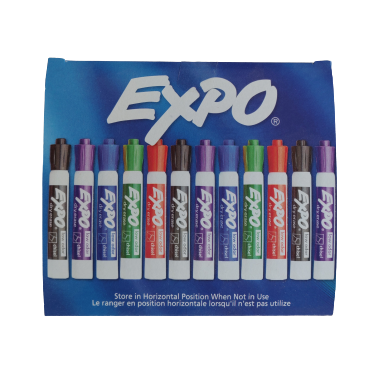 סט טושים מחיקים ללוח EXPO ראש שטוח - 36 טושים